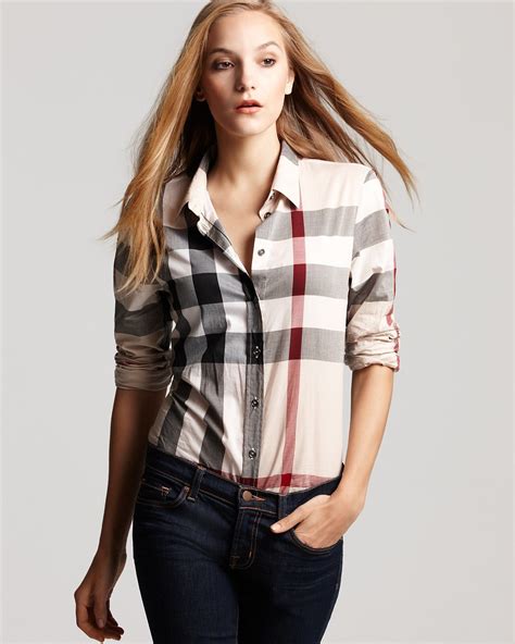 Women's Burberry Button Up Tops 